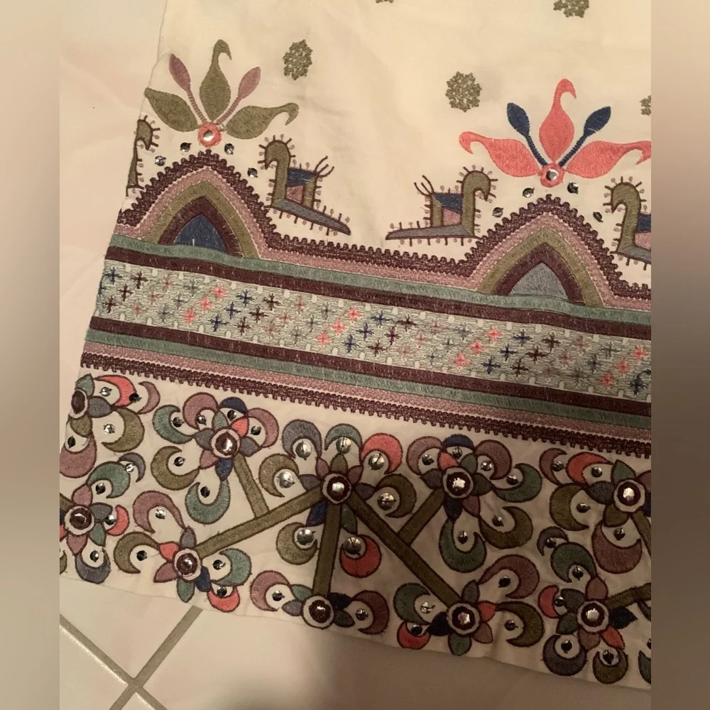 NWT Star Mela Asta Embroidered Skirt